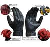 Genuine Leather Motorcycle with Goat Motorcycle Perforated Leather Gloves, Perforated, Breathable, Protectors, Leather, Gloves, (Yellow, LL)