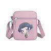 Cartoon Printed Boy And Girl Colorful Small Square Bag, Casual And Popular, Cute Women's Shoulder Bag