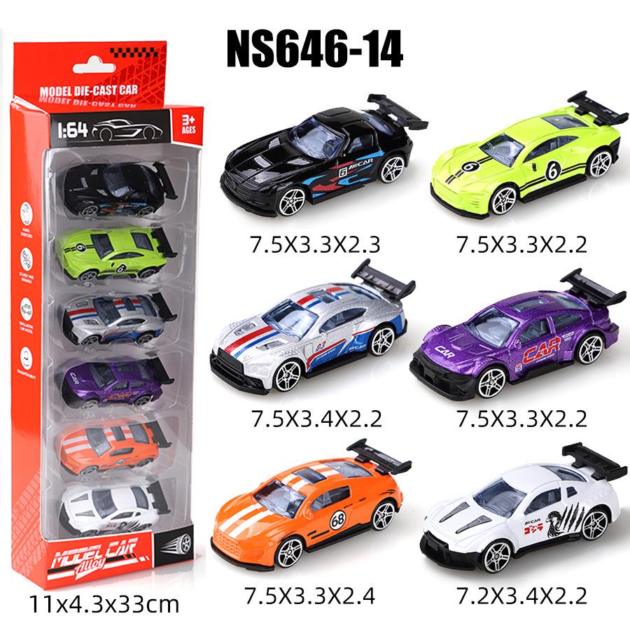 1:64 Alloy Toy Car Racing & Police Model Set for Kids