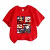 Kids Boys Girls 100% Cotton Crew Neck Short Sleeve T-Shirt, Cartoon Anime Skater Baseball Character Print Casual Comfortable Tee for Daily Summer Wear