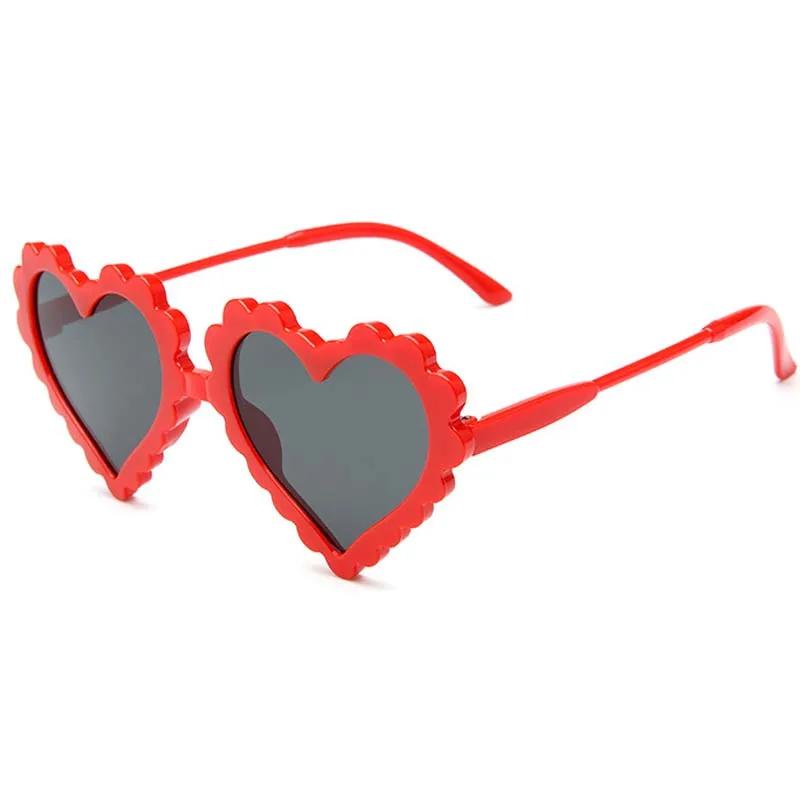6pcs Heart Shaped Sunglasses For Children Boys Girls UV Eye Protection Sunglassese Outdoor Beach Cute Valentine's Day Party Gift
