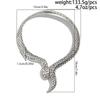 Exaggerated Silver Snake Alloy Collar Punk Style Winding Choker Necklace Retro Fashion Personality Spring Style Collar for Women