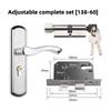 Stainless Steel Household Indoor Door Lock Universal Type Wooden Door Lock Tamper Free Adjustable Door Handle Bedroom Door Lock