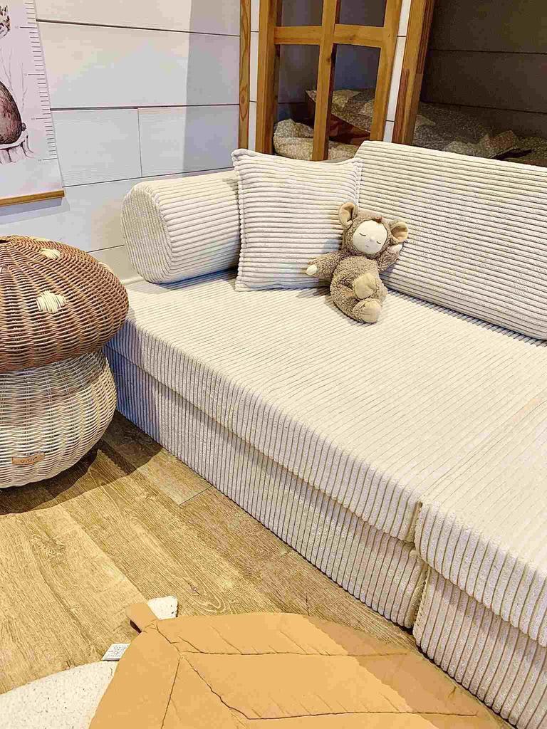 Small Green Corduroy Sofa Cushion