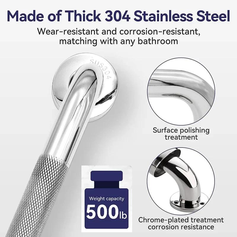 1Pc Stainless Steel Grab Bar Anti Slip Shower Safety Support Handle Bathroom Tub Toilet Handrail Prevent Falls Bathroom Fixture