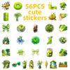 56 Green Healthy Life Graffiti Stickers Fresh Literary Style Creative Handbook Luggage Stickers