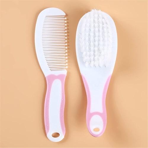 Baby Hair Brush and Comb Set for Newborns, Includes Baby Brush and Bristles, Perfect Baby Grooming Kit for Toddlers and Children, Red