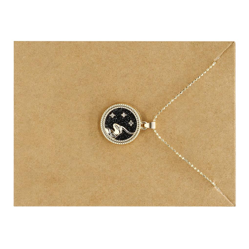 Constellation Necklaces Pendant Signs Creatively Fashionable Chain Black Men Gift Gift Choker Couple Jewelry Lovely capricornus