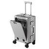 TJ Harren Aluminum Frame Front-Open Spinner Suitcase