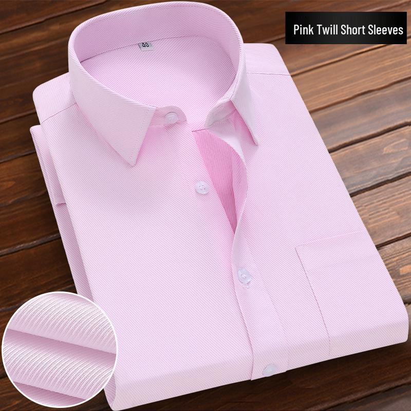 Men's Korean Style Long/Short Sleeve White Shirt - Casual & Formal Wear for Spring & Summer
