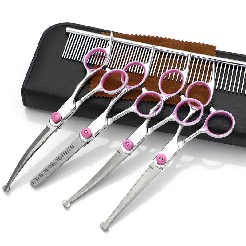 Teddy Dog 6-Inch Stainless Steel Grooming Scissors Set