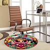 1pc Powerpuff Girls Stained Glass Round Carpet - Anime Design Chair Mat