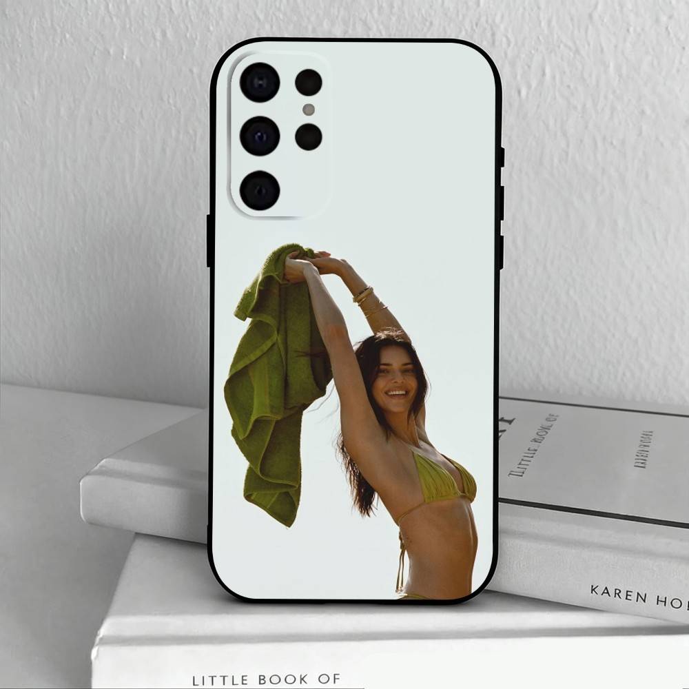 Model K-Kendall Nicole J-Jenner Phone Case For Samsung S25,24,23,22,30,21,10,9,Ultra,Plus,Lite,FE,4,5 G Soft Black Case