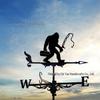 Weather Vane Ornament: Outdoor Wrought Iron Spray-Painted Roof Decoration Metal Craft