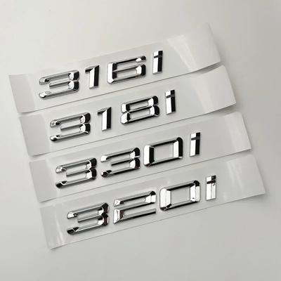 Pegatinas de Letras Cromadas para Maletero de Coche Para BMW Serie 3 F30 E90 G20 E46 316i 318i 320i 325i 328i 330i 335i 340i Emblema Logotipo Accesorios
