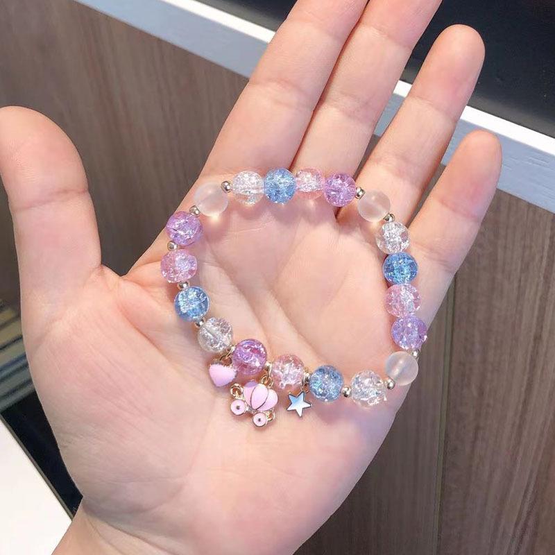 Crystal Bracelet Alloy Colored Beaded Bracelet Student Friendship Fashion Bracelet Bead Glass Hot Selling New Cartoon