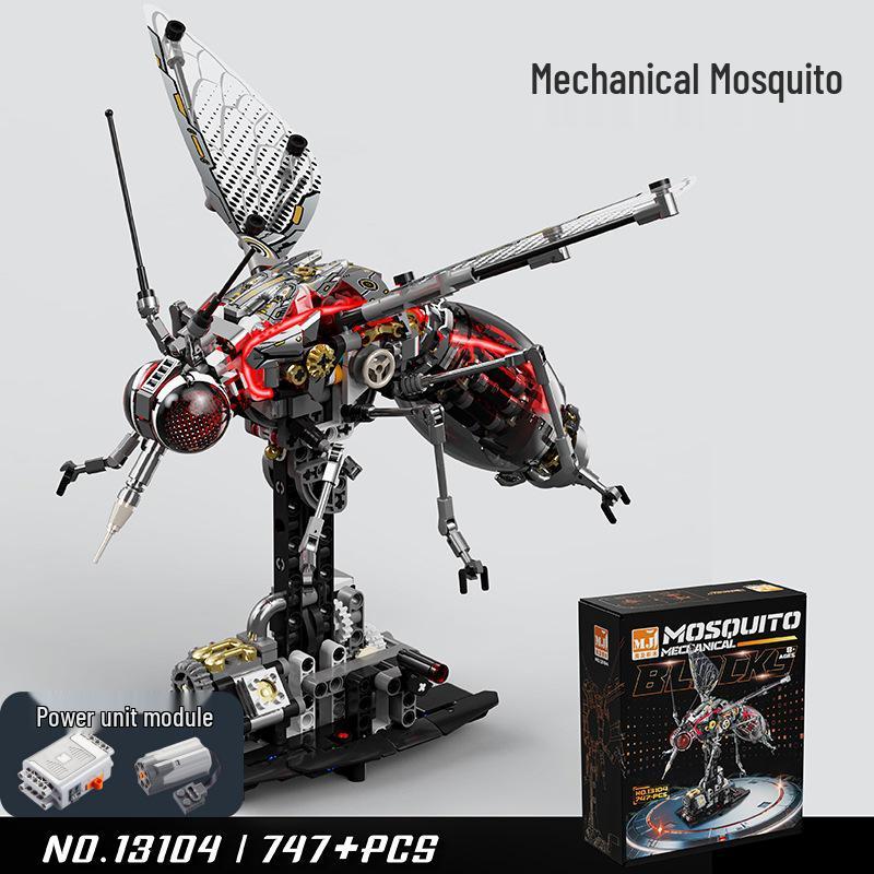 Lego-Compatible Electric Mechanical Whale Building Kit - Challenging DIY Animal Model Toy for Boys