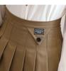 Women's Two-Piece Set: College-Style Doll Collar Shirt and High-Waist Pleated Skirt