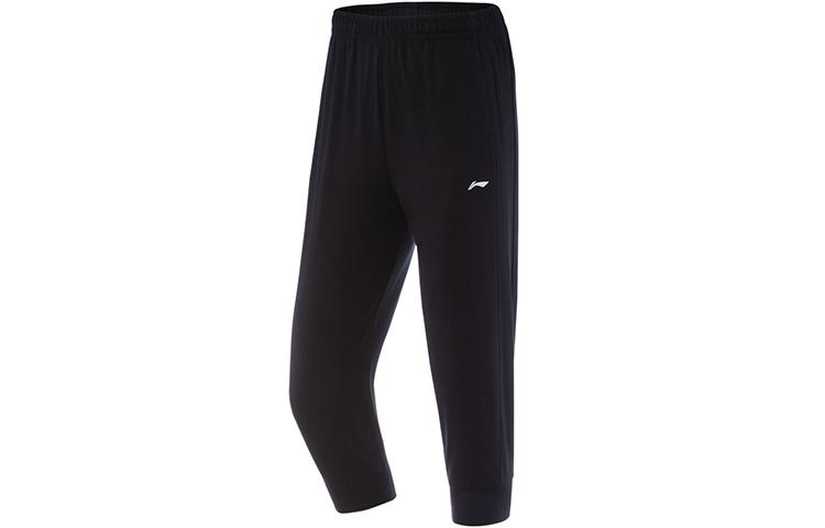 Повседневные брюки Li Ning женские черные умеренно прямые брюки AKQQ054-1 L