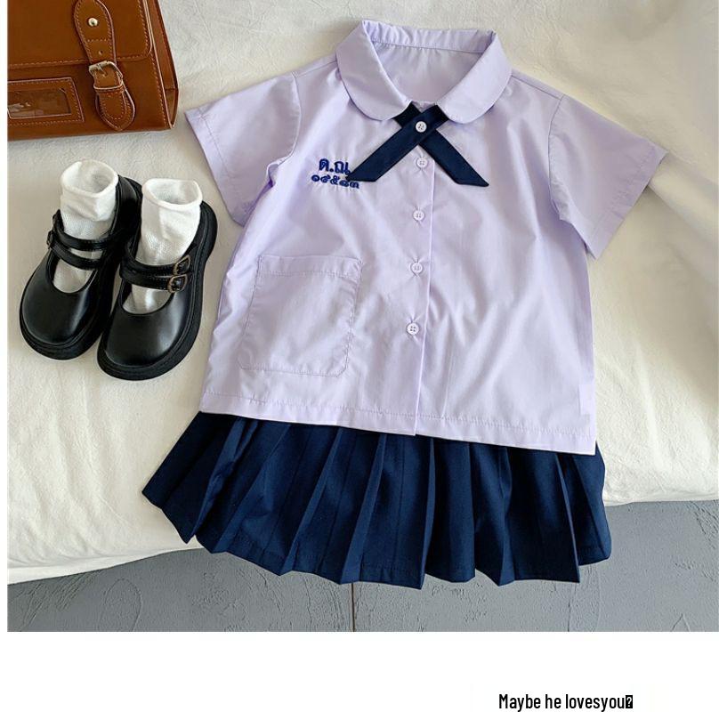Kinder Schuluniform im Thai-Stil - Jungen & Mädchen College JK Uniform - Kindergarten bis Grundschule Abschlussoutfit