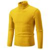 Autumn and Winter Men's Solid Color Turtleneck Sweater European Size Fashion Twist Pullover Bottoming Sweater