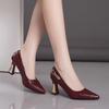 Fashion FHC 2025 Spring New Soft High Heels,Women Pumps,Office Lady Work Shoes,Pointed Toe,Slip On,Black,Wine-red,Dropship