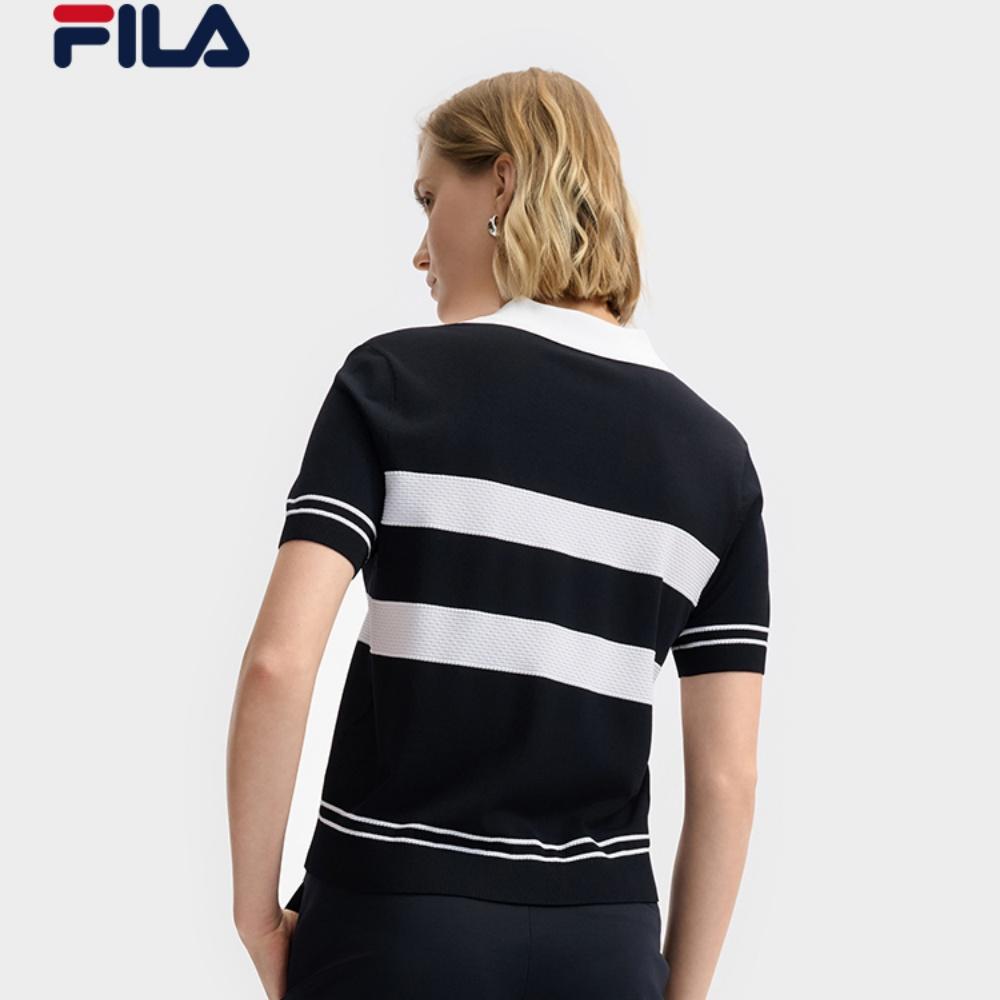 New FILA Lifestyle Polo Shirt Women's Legend Blue F11W523404FNV
