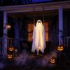 Décoration d'Halloween à suspendre - AIMOONSA - Fantôme sur balançoire - 1,5 m - Préassemblé - Lumières LED &amp; télécommande