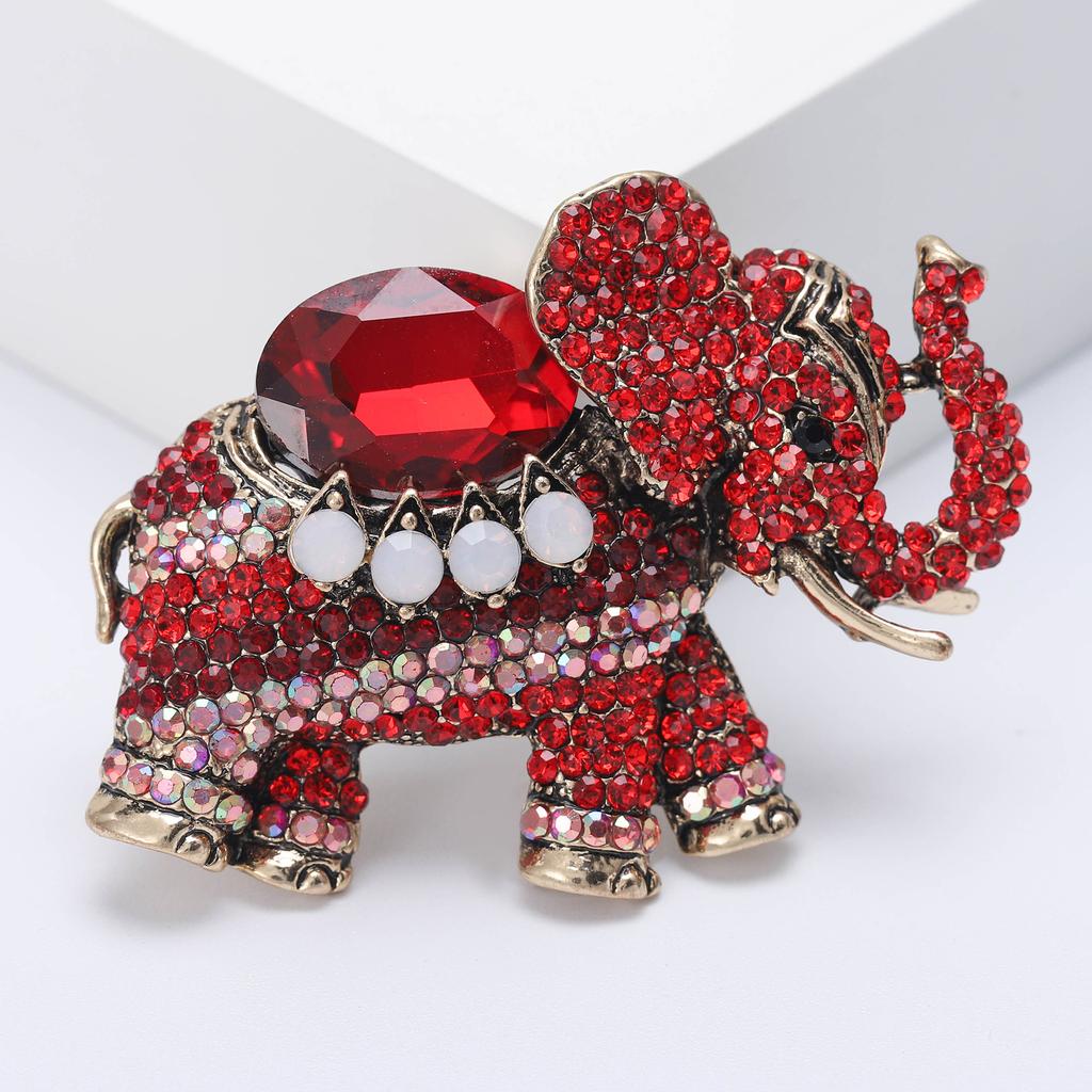 Delicate Elephant Brooch for Men Women Cute Animal Rhinestone Brooches Pins Jewelry Accessories Party Gifts