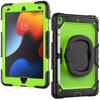 For iPad 7/8/9th 10.2'', Military Grade Shockproof Protective Silicone Cover 360 Folding Handle Grip + Handle Shoulder Strap