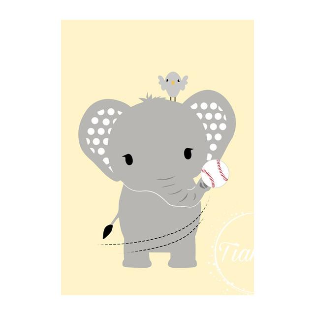 Tierdekorationsblätter, Bild, Wandkunst, Poster, Kinder-Leinwände, Zimmergemälde für Kinderzimmer, dekorative Drucke, Wandposter, ohne Rahmen