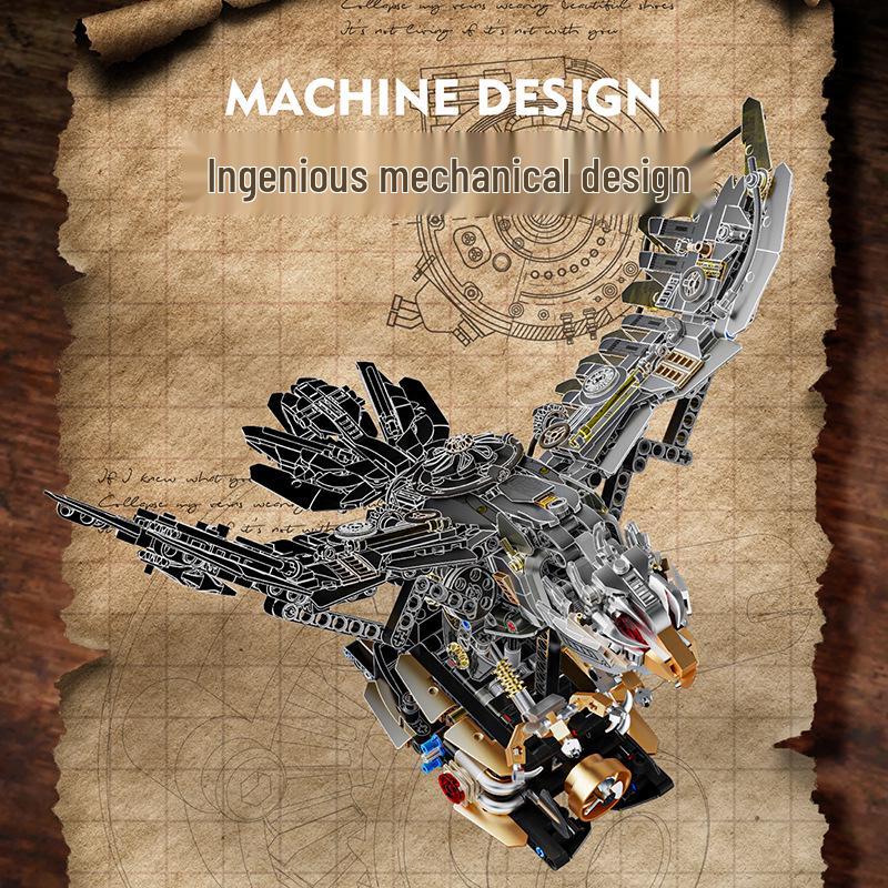Meiji 13084 Mechanical Eagle Building Blocks - Children's Educational Assembly Toy