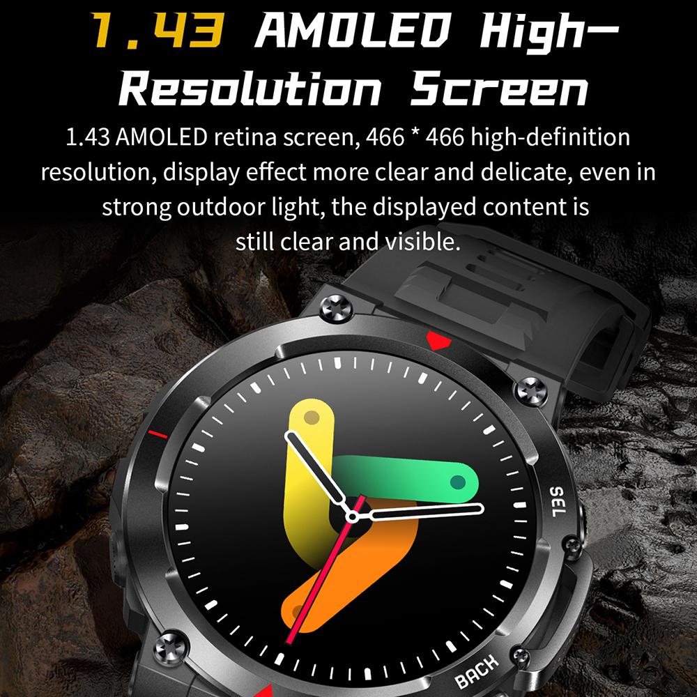 L76F 1.43-inch AMOLED Screen Bluetooth-compatible Call Smart Watch Heart Rate Monitor Sports Watch