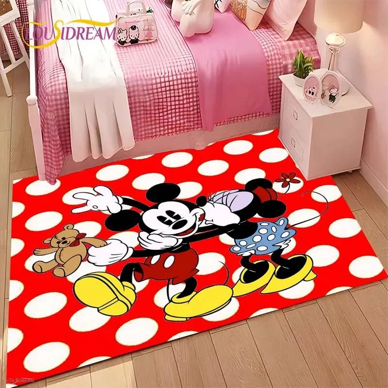 Kawaii Mickey Minie Mouse Caroon Cute Carpet for Living Room Bedroom Rugs Kitchen Door Un-slip Floor Mats Alfombra Birthday gift