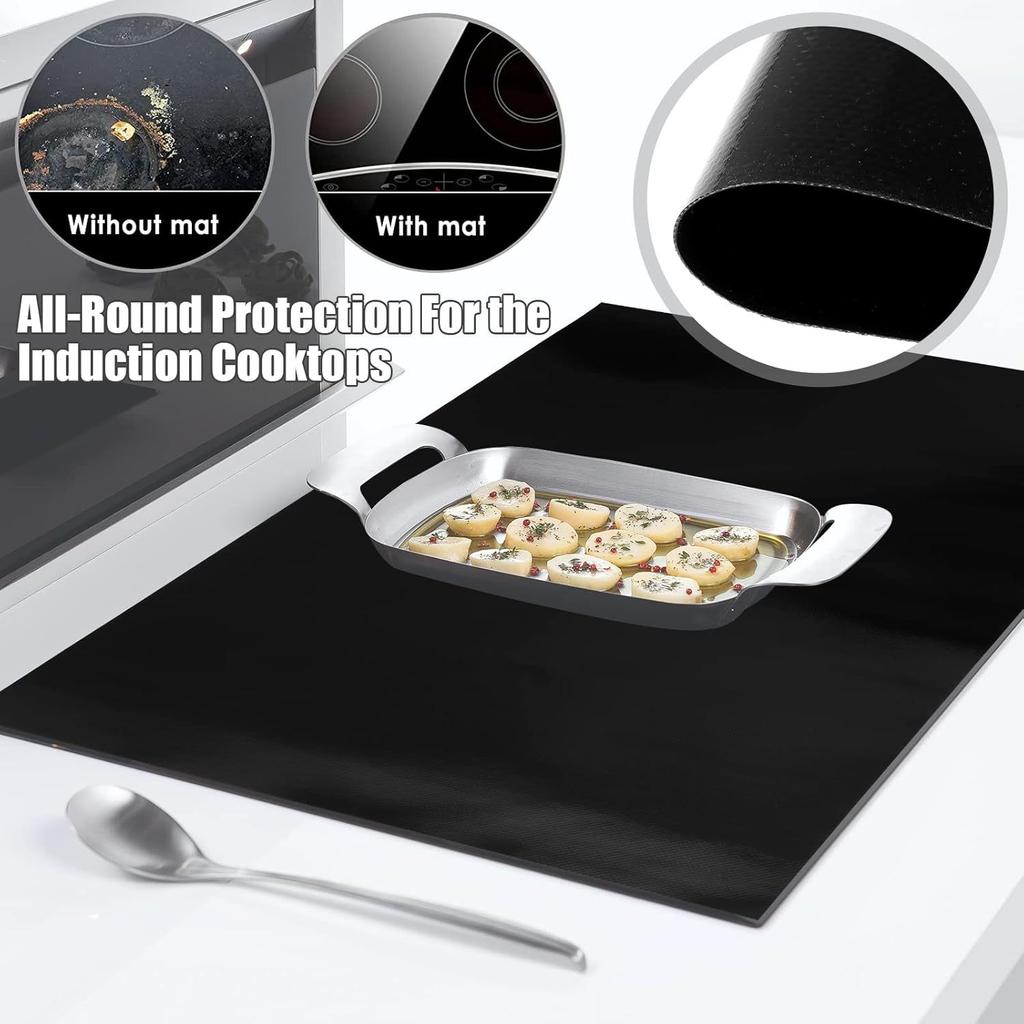 Silicone Induction Cooktop Mat Non Slip Electric Stove Cover Pad Cooktop Protector Cooking Kitchen Accessories Stove Top Cover
