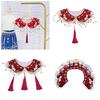 Girl False Collar Embroidered Chinese Ancient Shirt Shawl Wrap for Carnivals