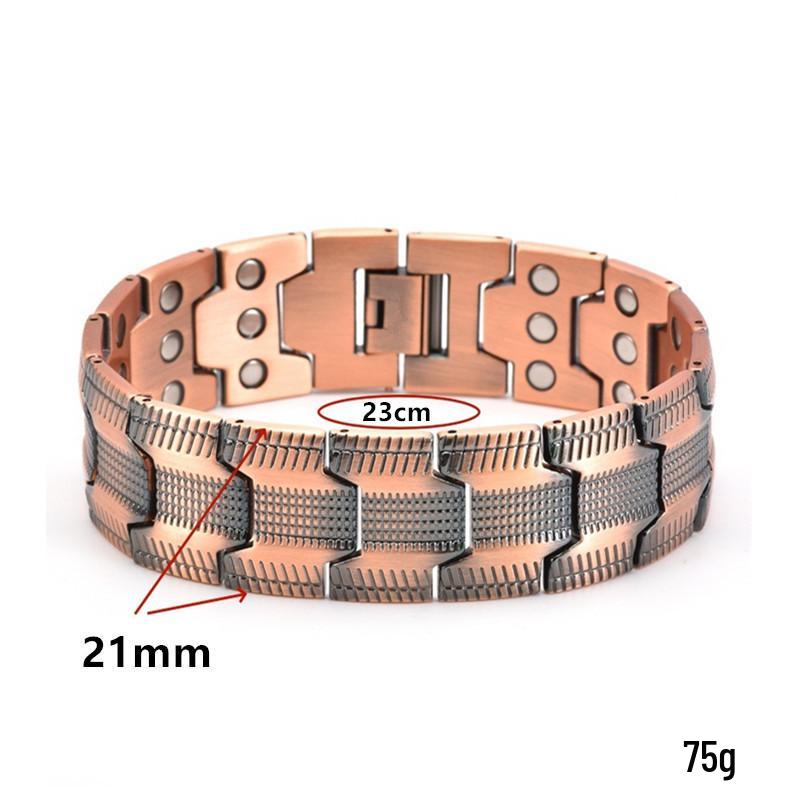 Diamant Doppelpunkt Sechseckig Magnetisches Herrenarmband