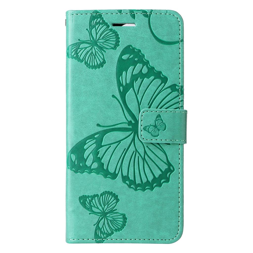 For iPhone 16 Wallet Case Floral Butterfly Imprinted Leather Phone Cover Stand