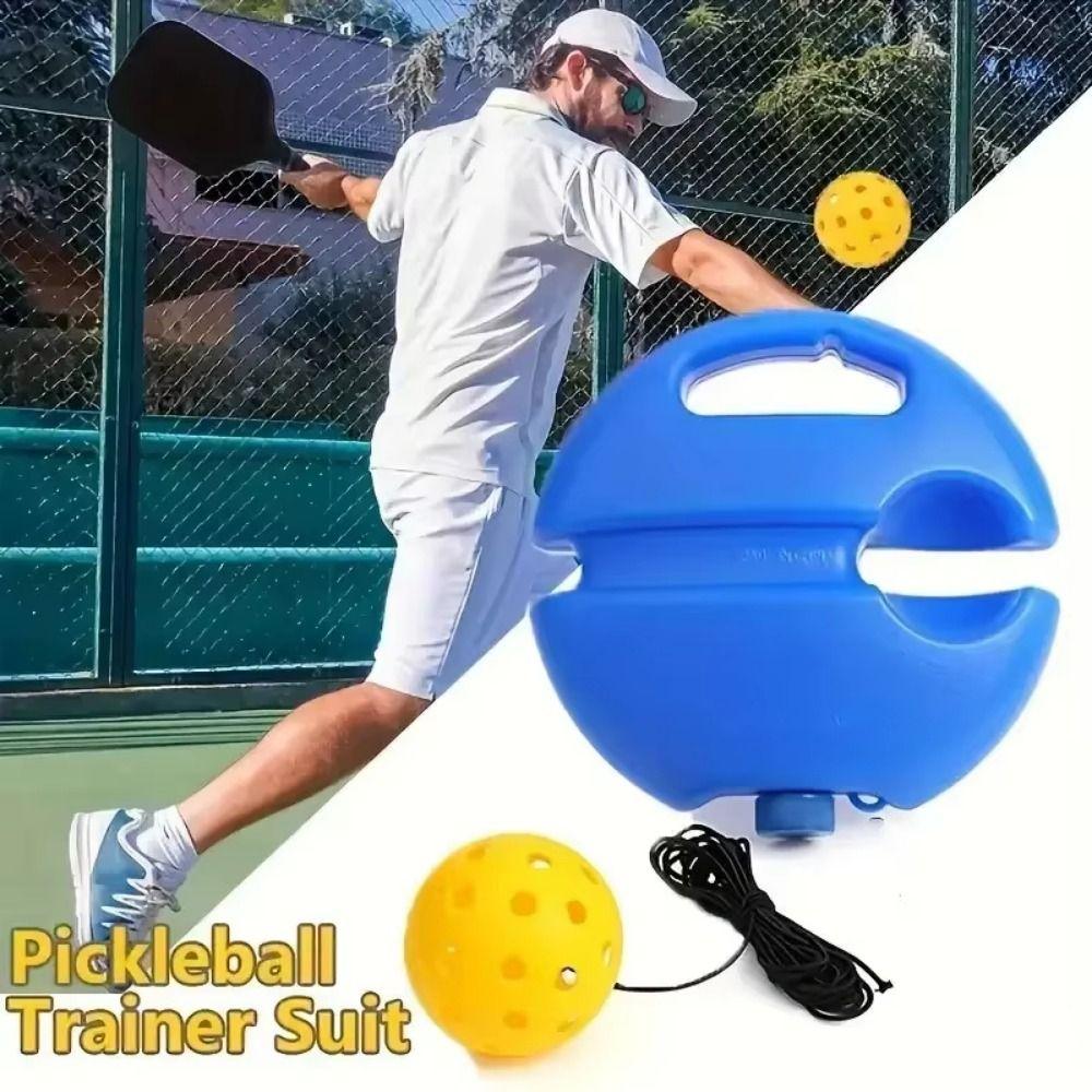Water-Fillable Pickleball Trainer Blue Base Pickleball Training Aids Tennis Trainer Training Tool