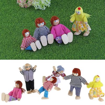 Δώρο γενεθλίων Ξύλινη κούκλα Happy Family Kids Puppet Joints