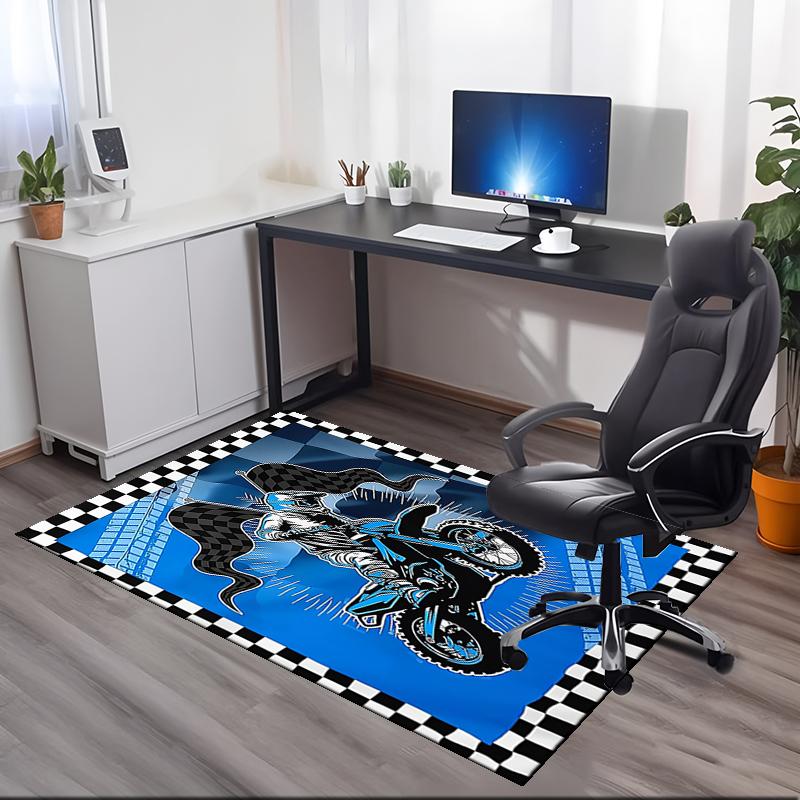 off-road motorcycles Printed Carpet, for Office Chair Living Room Bedroom Kitchen Room Decor Gifts.