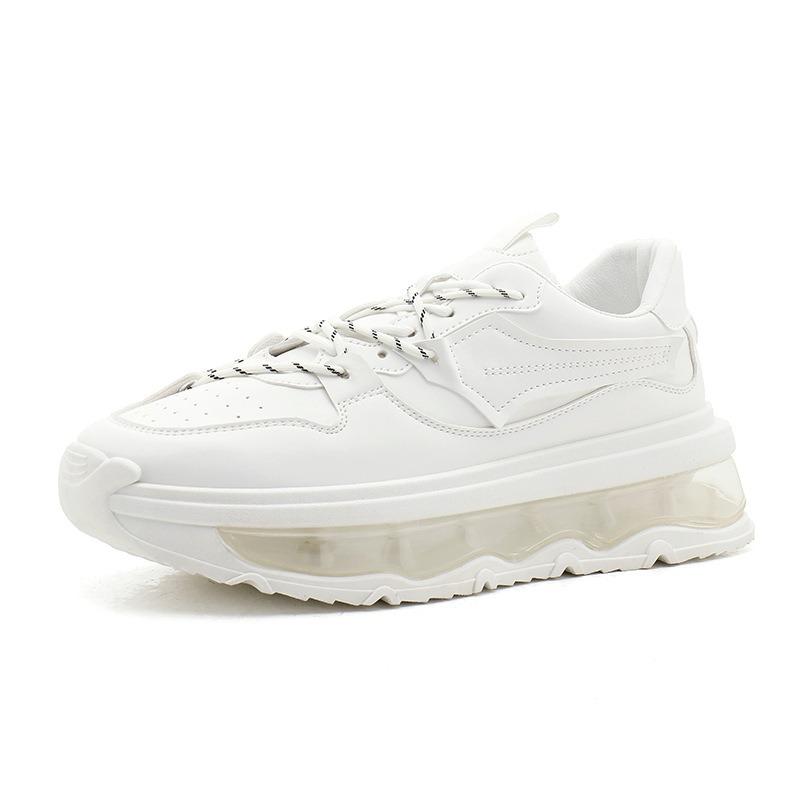 Chunky Sneakers Mens Designer Air Cushion Running Shoes Fashion Casual Microfiber Leather Fabric Height Increased Platform Shoes