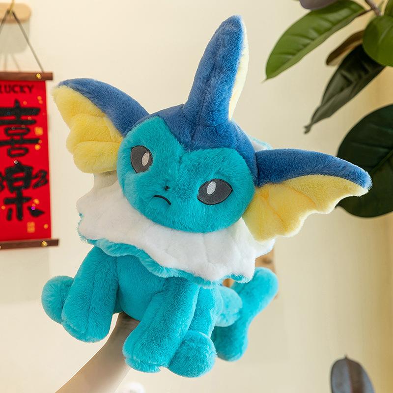 Cartoon Anime  Sitting Posture Jolteon Vaporeon Eevee Toys Doll  Children Back Cushion Figure Model Decorative Gifts