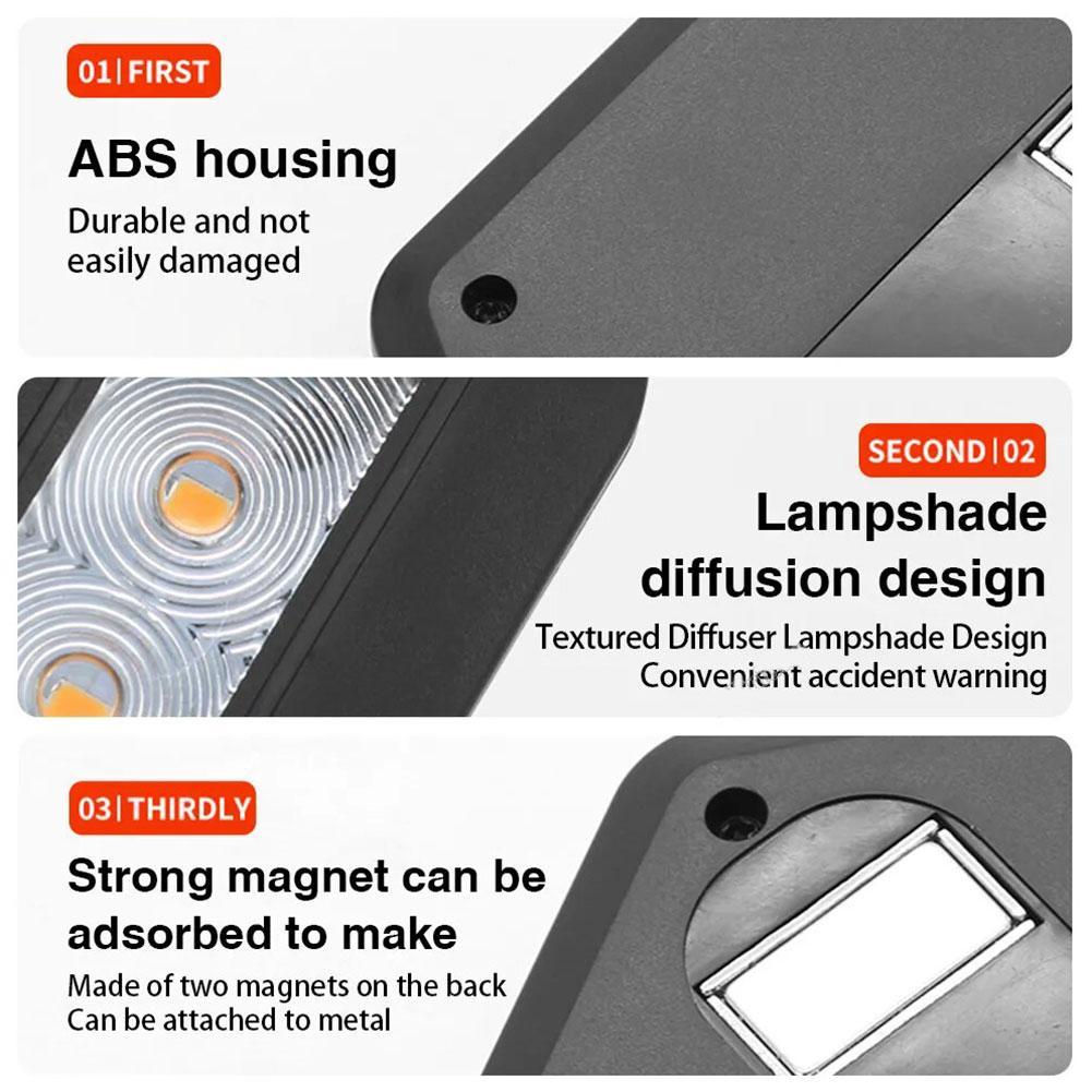 Car Warning Lights COB Roof Light Atmosphere Reading Light Suction LED Light Night Light Car Car Trunk Night Magnetic Light Q8Y6