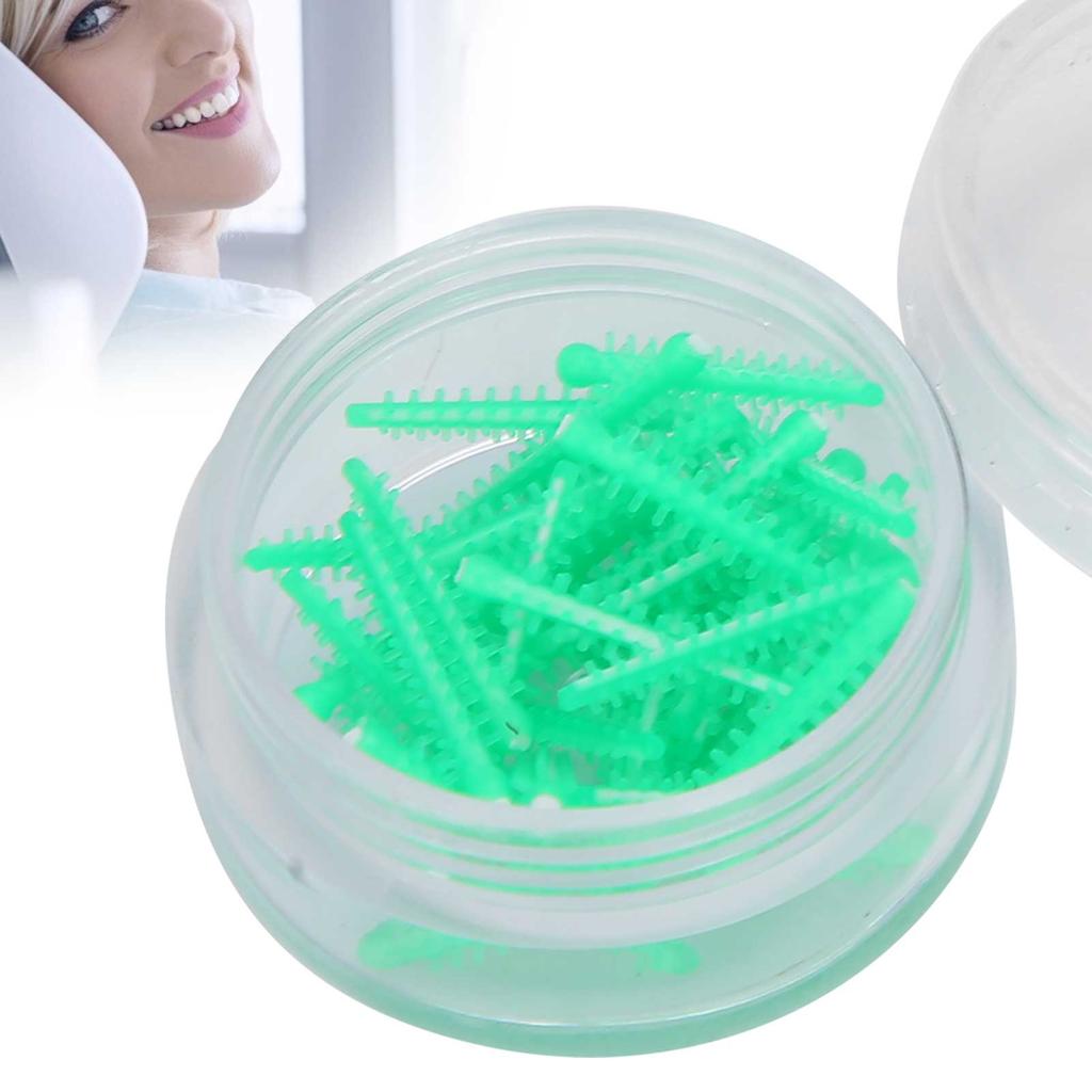 40pcs   box Dental Adaptive Silicone Interdental Wedges Dentist Dental Supply AccessoryGreen