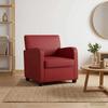 Armchair Wine Red Faux Leather