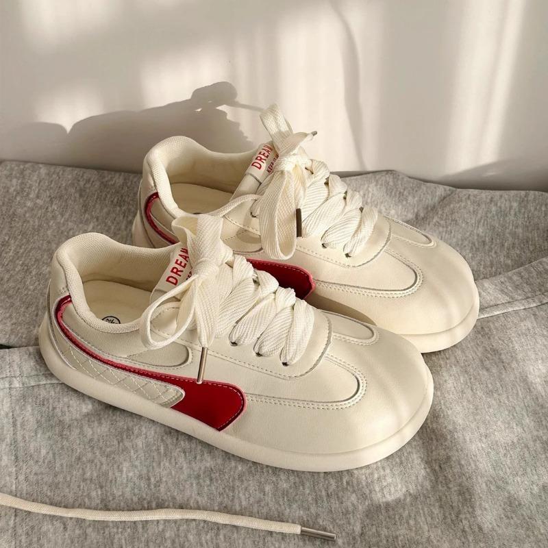 New Four Seasons Women's Shoes Fashion Splicing Classic Retro Student Casual Breathable Sports Little White Board Shoes