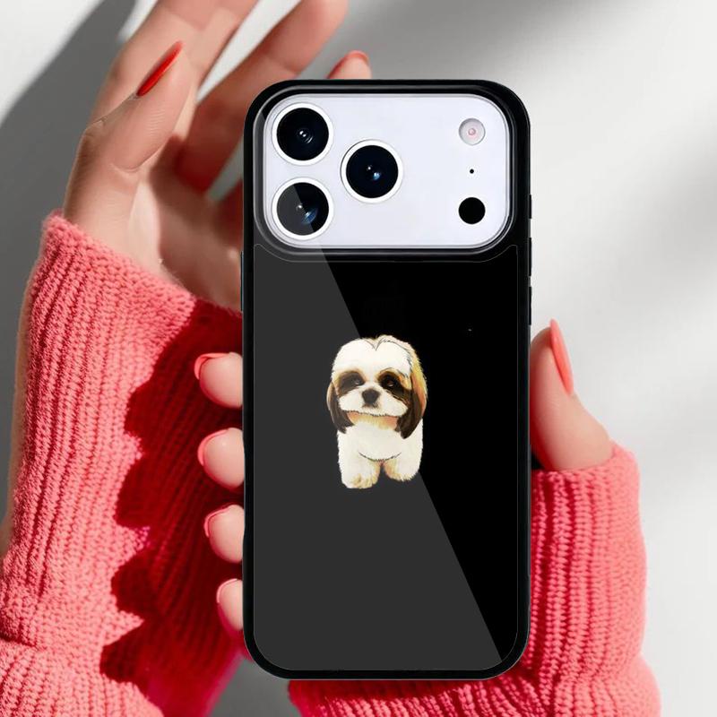 Cartoon Shih Tzu Dog Phone Case for iPhone 17 16 15 14 13 Pro Max Back Cover for 12 11 Pro Coque