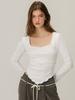 MOIFAIRE Signature Heart Neck T-Shirt / White