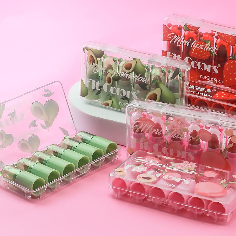 6-color Mini Multifunctional Lipstick Set Matte Mist Lipstick Color Blush Blush Pearl Eyeshadow